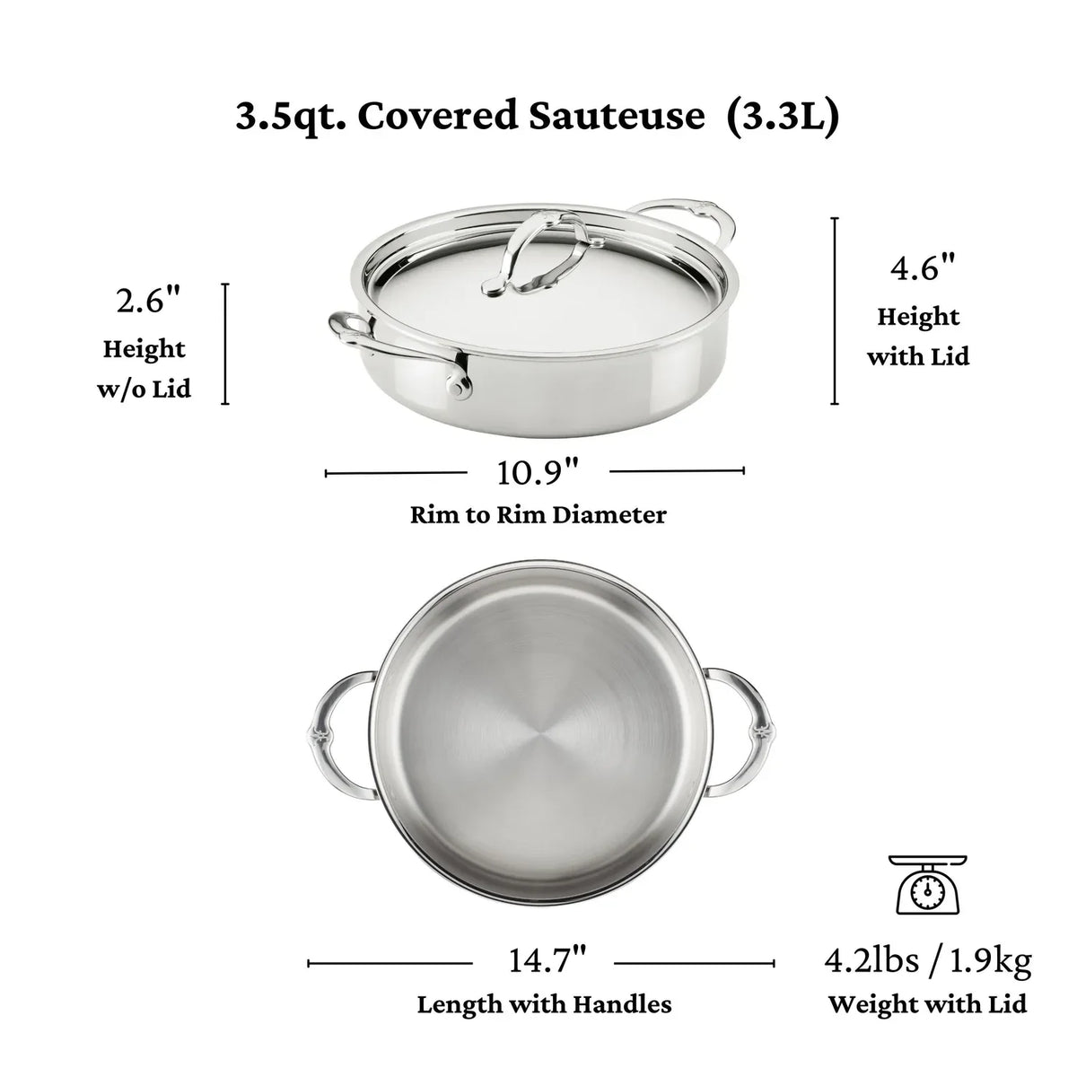 Hestan ProBond Luxe Stainless Steel TITUM™ Nonstick Skillet