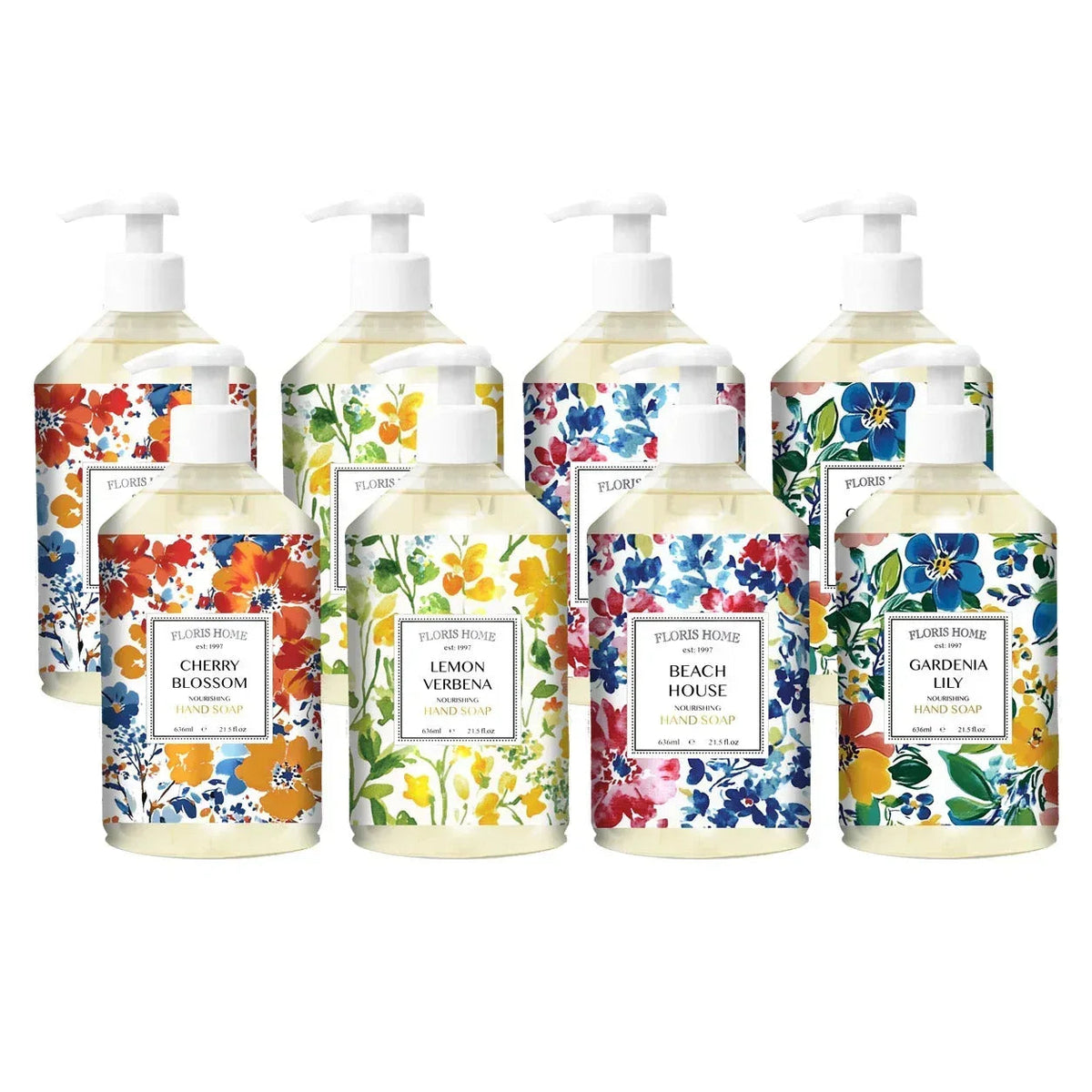 Home + Body Floris Hand Soap, 21.5 fl oz, 8-pack