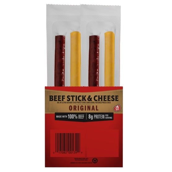 Jack Link's All American Beef Stick, Beef & Cheese, 1.2 oz, 16-count