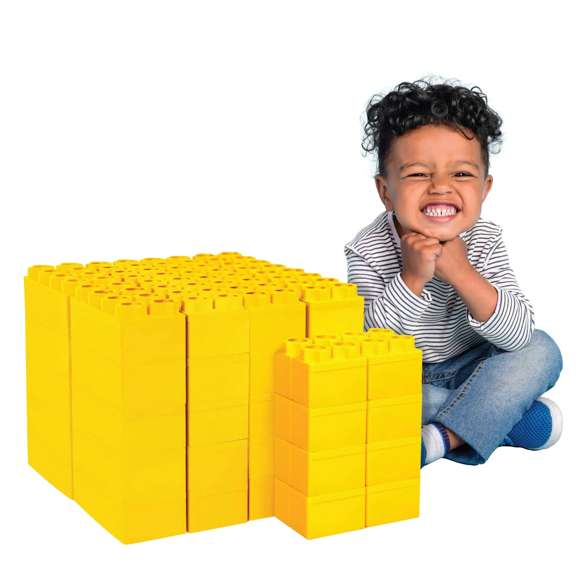 Jumbo Building Blocks - Black 48 pc Set for Kids Ages 3-8 for Indoor & Outdoor Play
