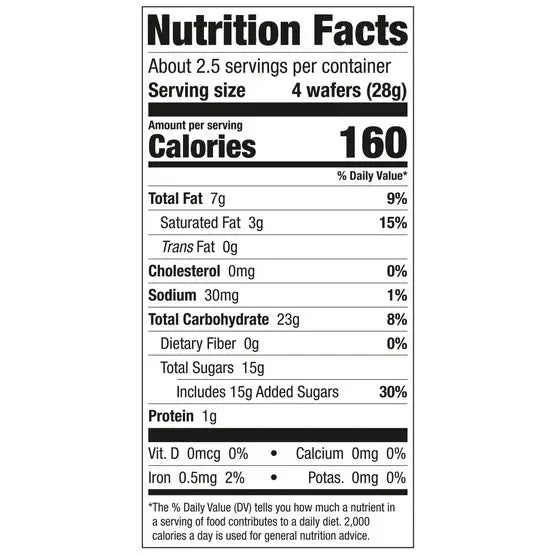 Keebler Sugar Wafers, Vanilla, 2.75 oz, 24-count
