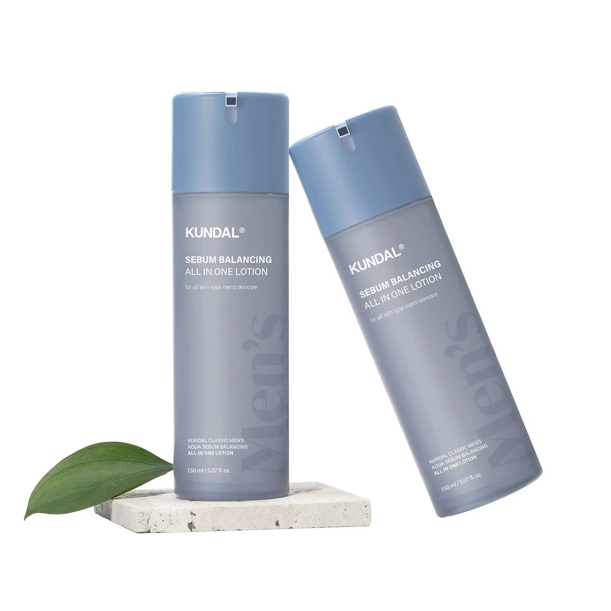 Kundal Classic Men's Aqua Sebum Balancing All in One Lotion, 5.07 fl oz, 2-pack