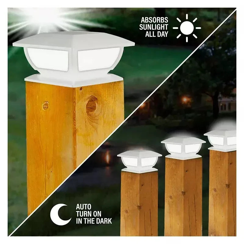 Bell + Howell Solar Post Cap Lights, 2pk. - White