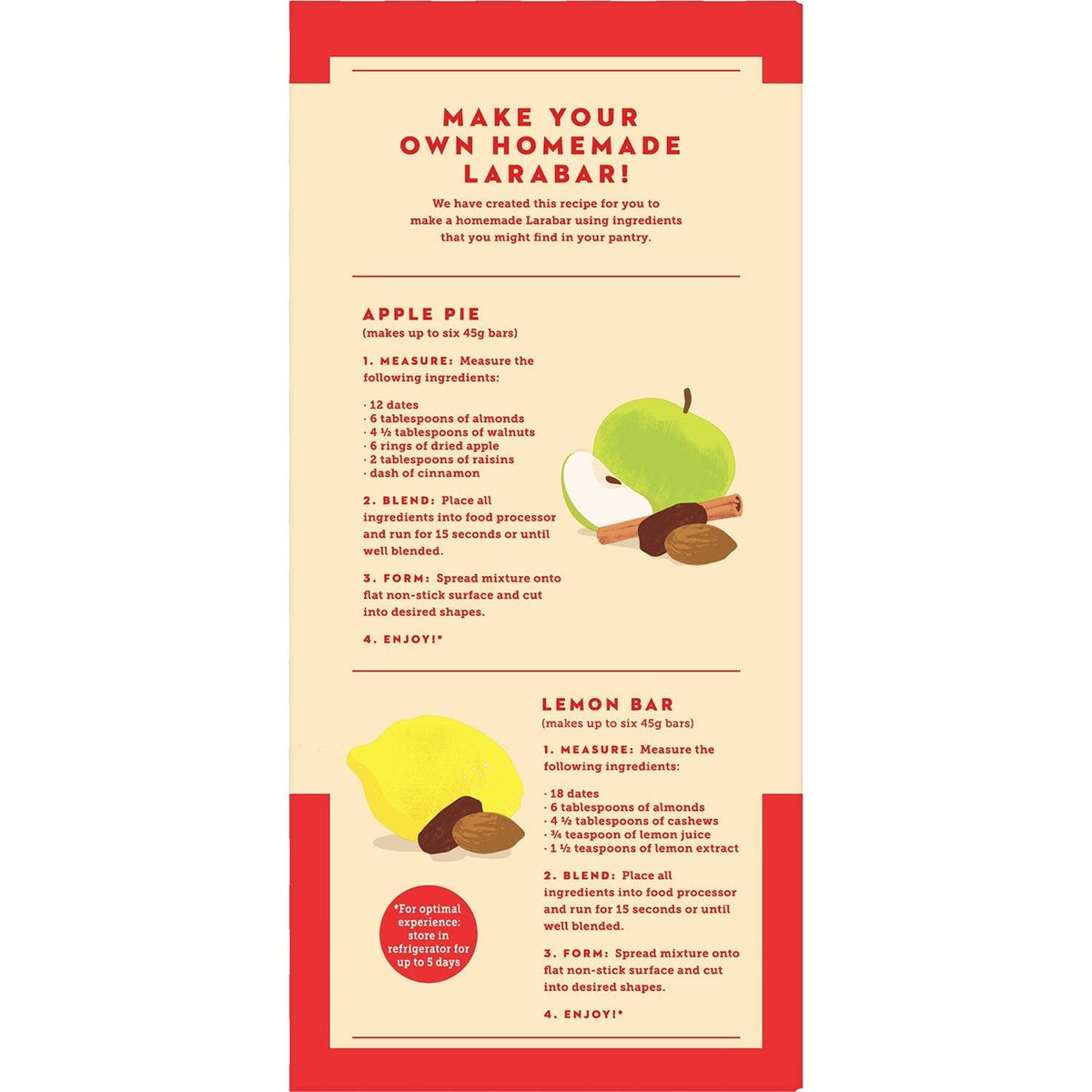 Larabar Fruit & Nut Bar, Apple Pie and Lemon Bar, 20 pk.