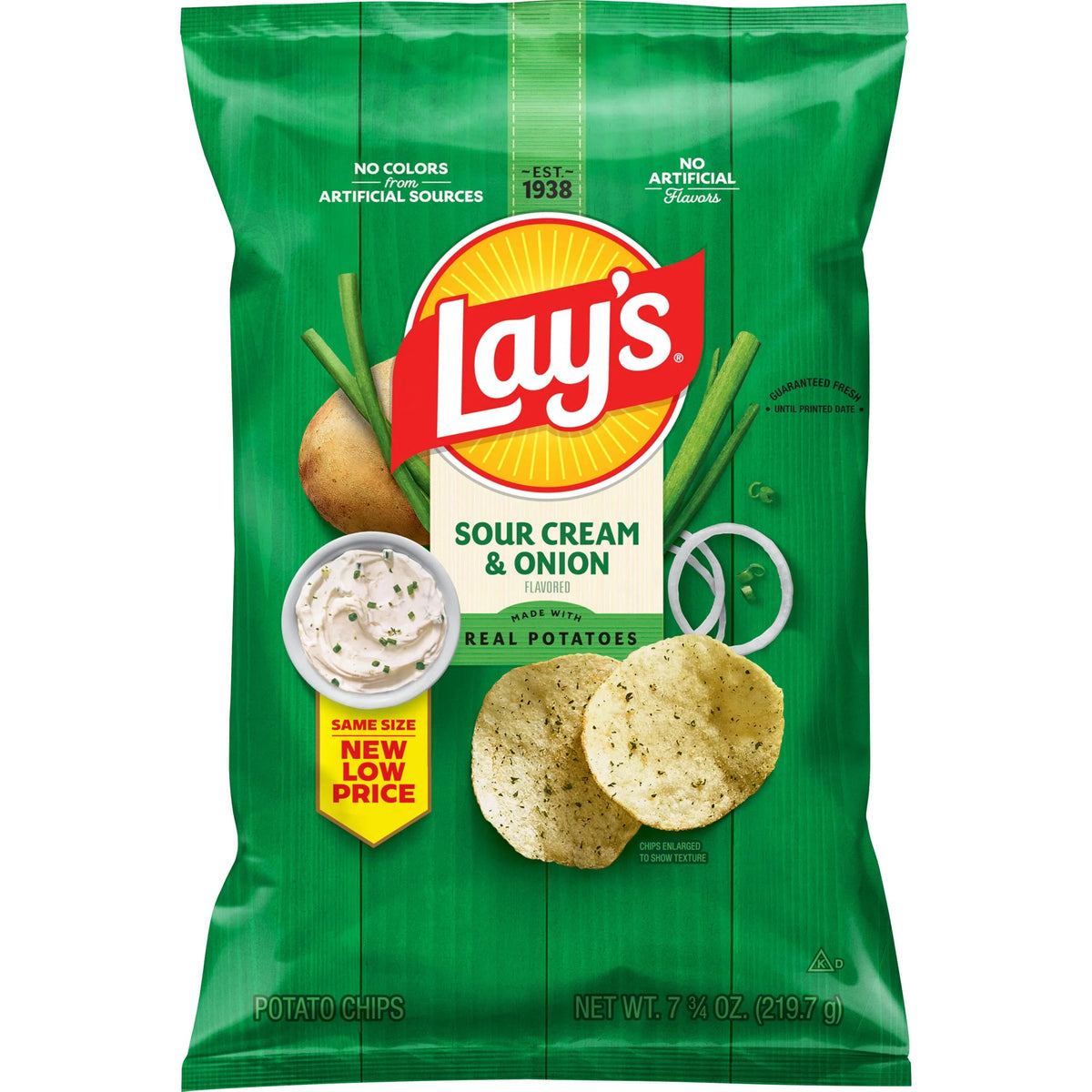 Lay's Potato Chips Salt & Vinegar Snack Chips, 7.75 Ounce Bag