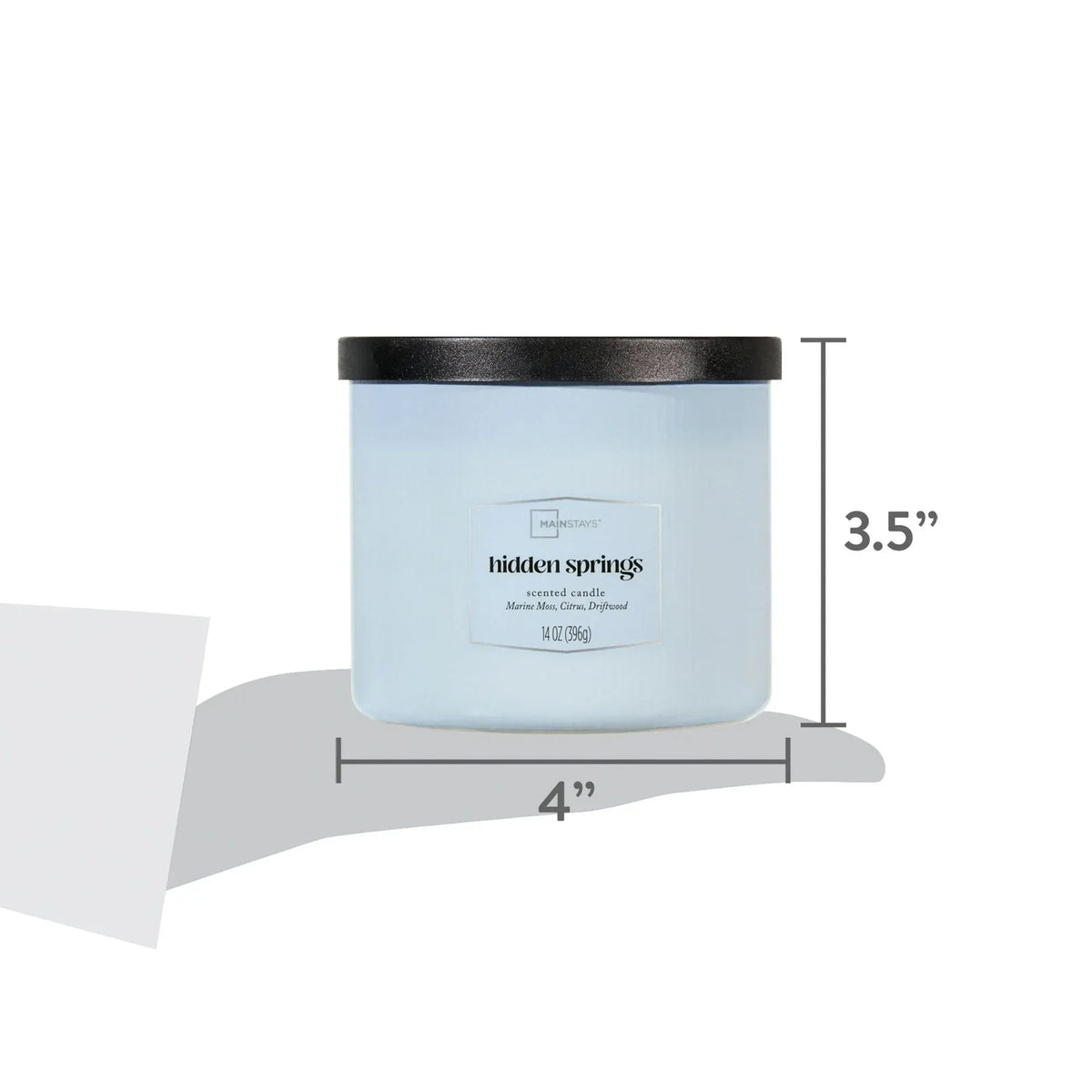 Mainstays 3 Wick Textured Wrapped Hidden Springs Candle, 14 Ounce