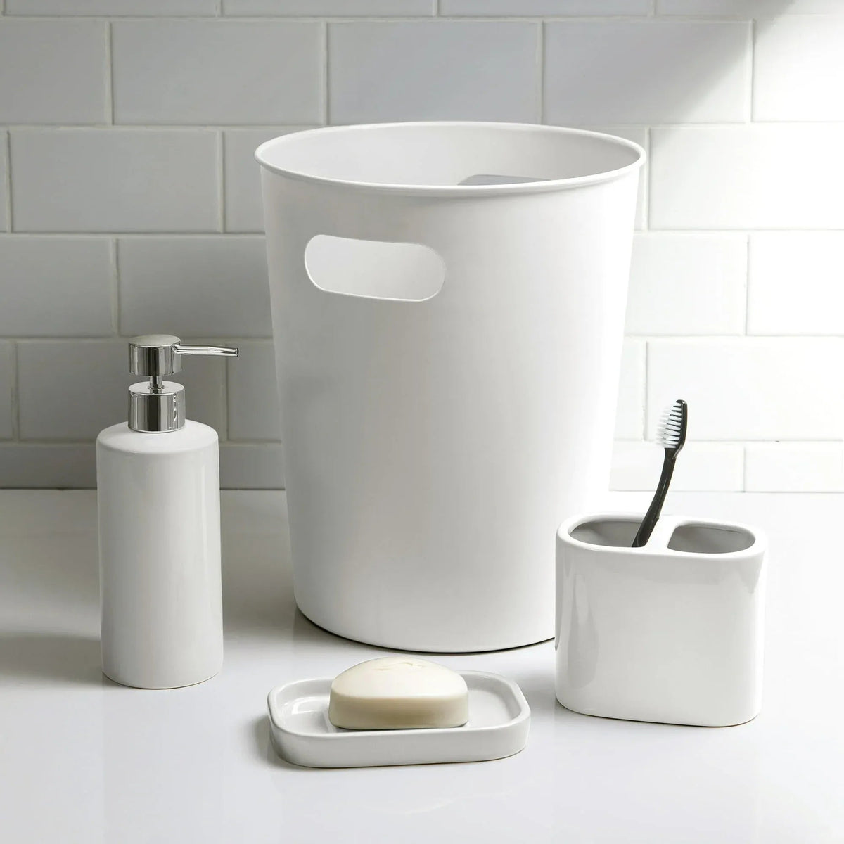 Mainstays Basic Rich Ceramic Toothbrush Holder for Adults