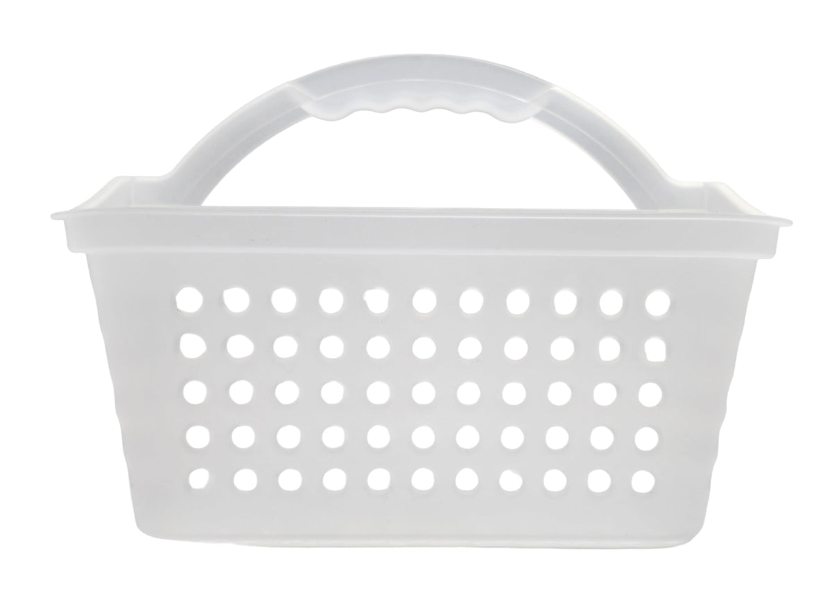 Mainstays Small Portable Shower Caddy Frost Plastic