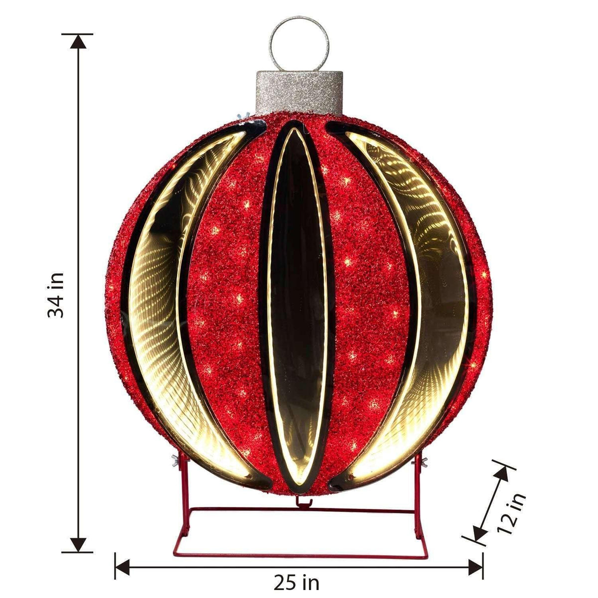 Member's Mark 34" Pre-Lit Red Infinity Light Ornament Decor