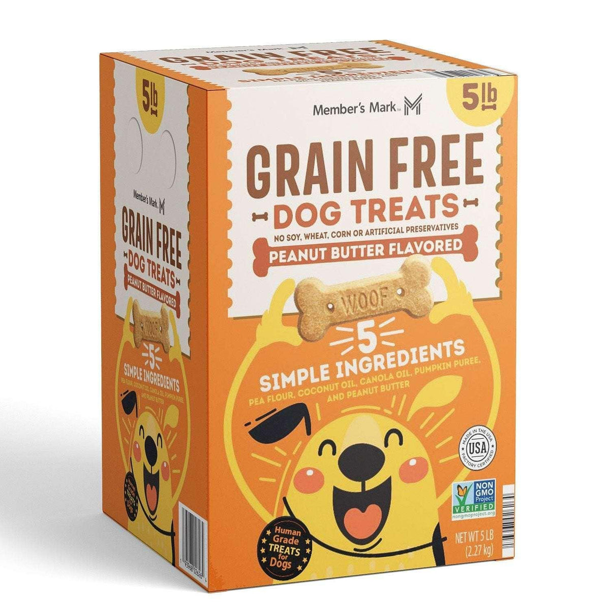 Member's Mark Grain-Free Dog Treat Biscuits, Peanut Butter Flavored, 5 lbs.