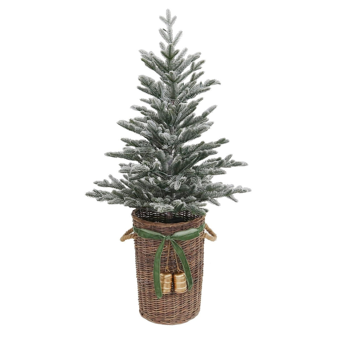 Member's Mark 48" Pre-Lit Flocked Topiary in Woven Basket
