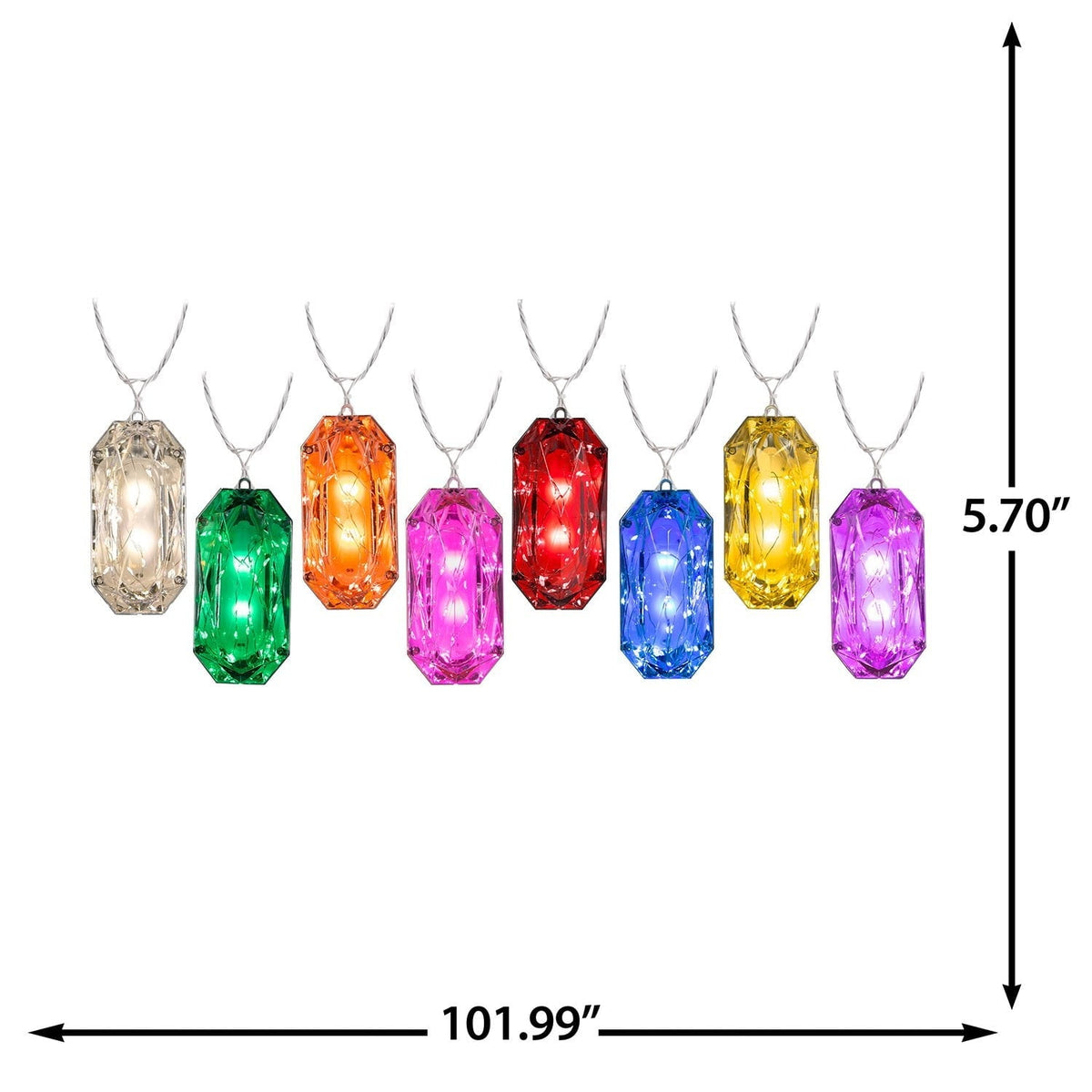 Member's Mark Faceted Jewel LED Lights, Set of 8
