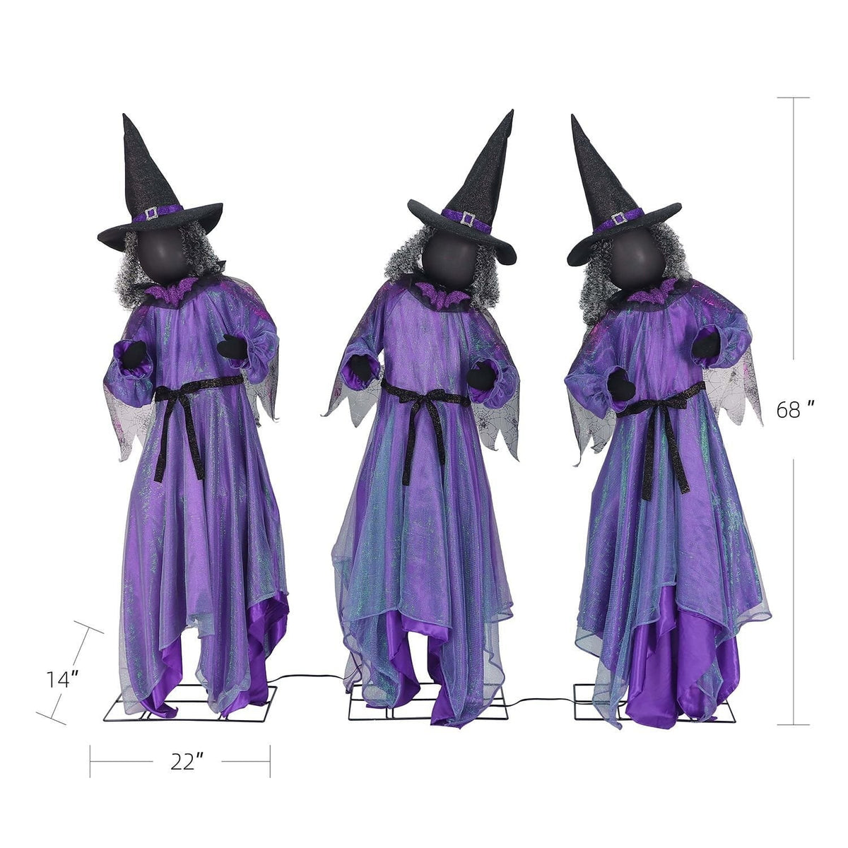Member's Mark Pre-Lit Animated Witches, Set of 3