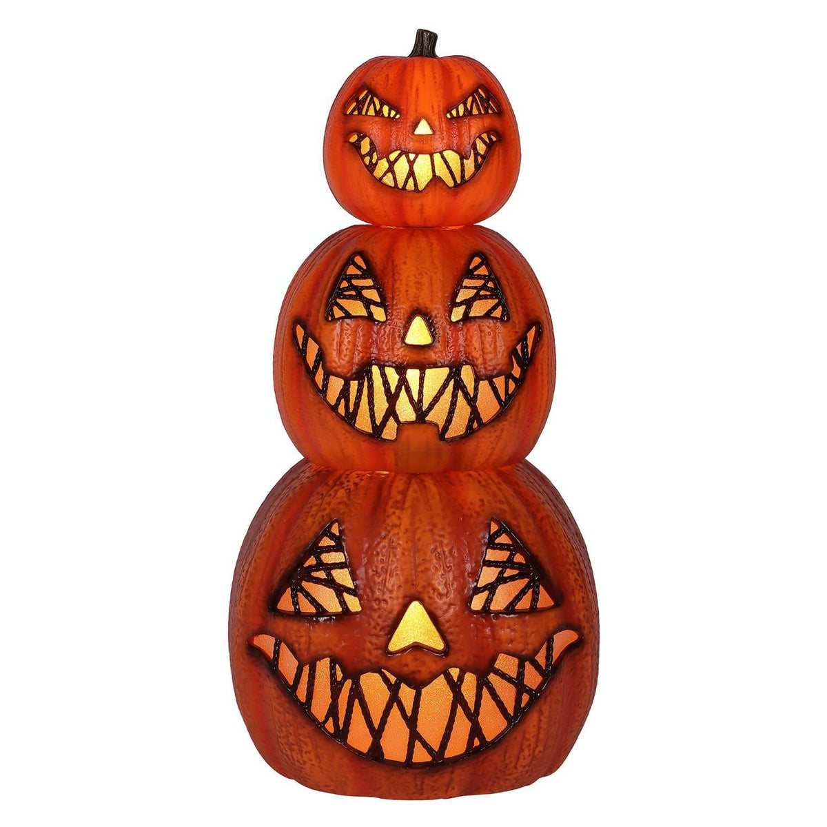 Member's Mark Pre-Lit Flickering Jack-O-Lanterns, Set of 3