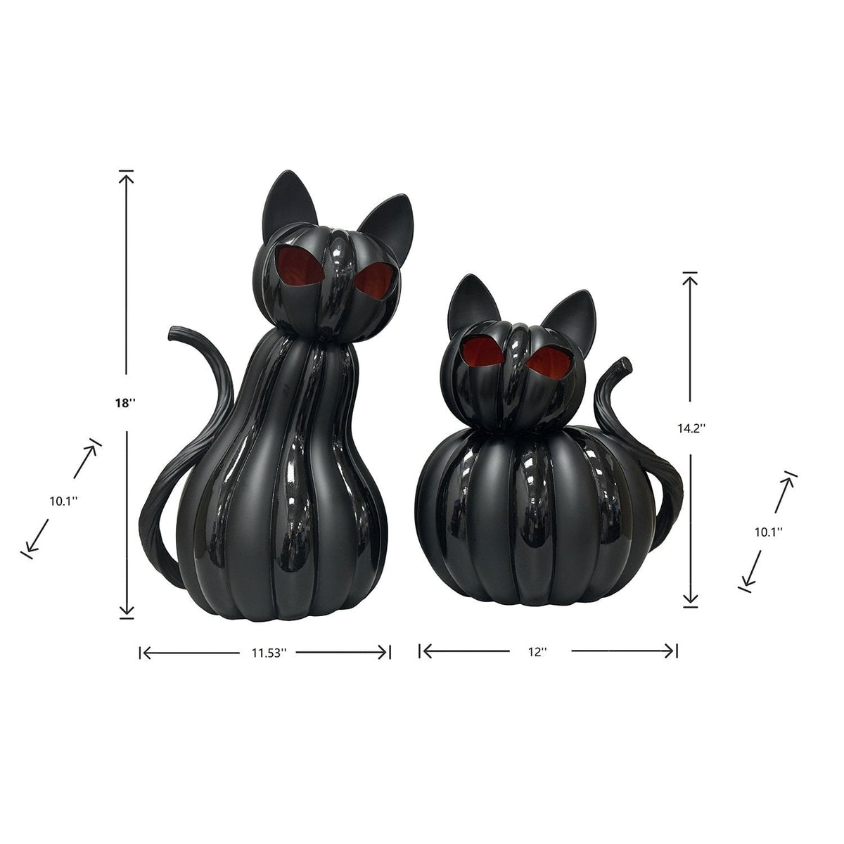 Member's Mark Pre-Lit Pumpkin Cats, Set of 2