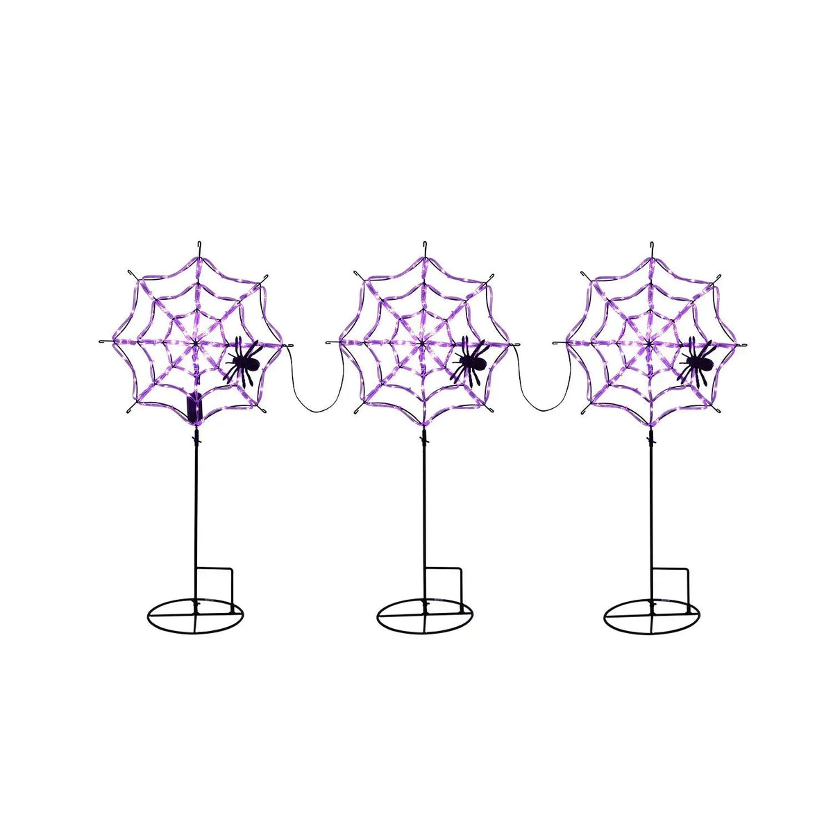 Member's Mark Pre-Lit Spiderweb Lawn Stakes, Set of 3
