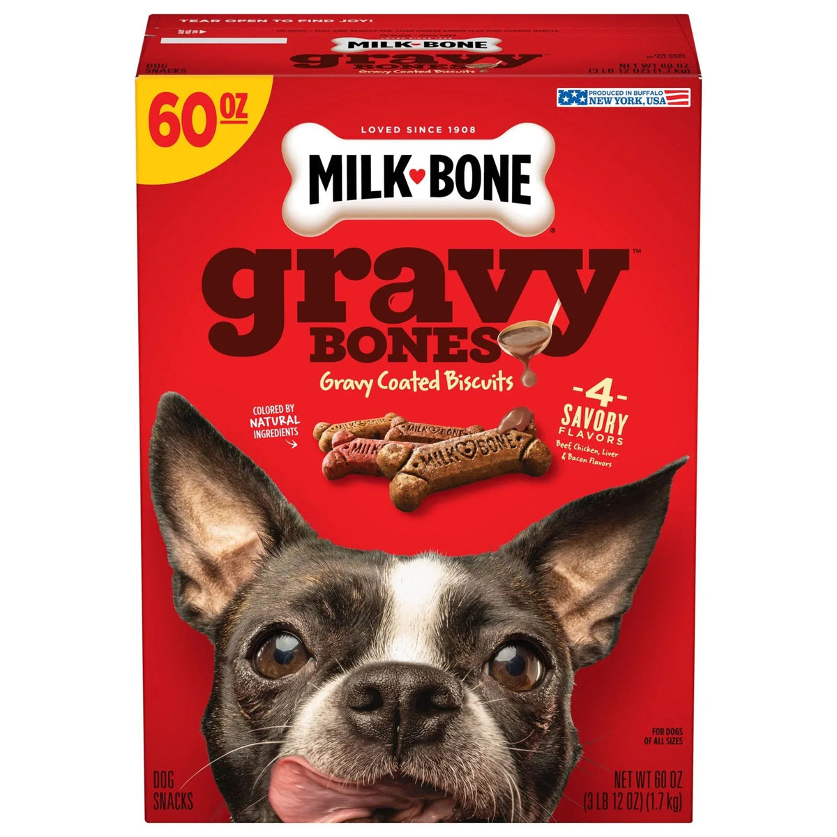 Milk Bone GravyBones Dog Biscuits, Small Dog Treats, 7 lb.