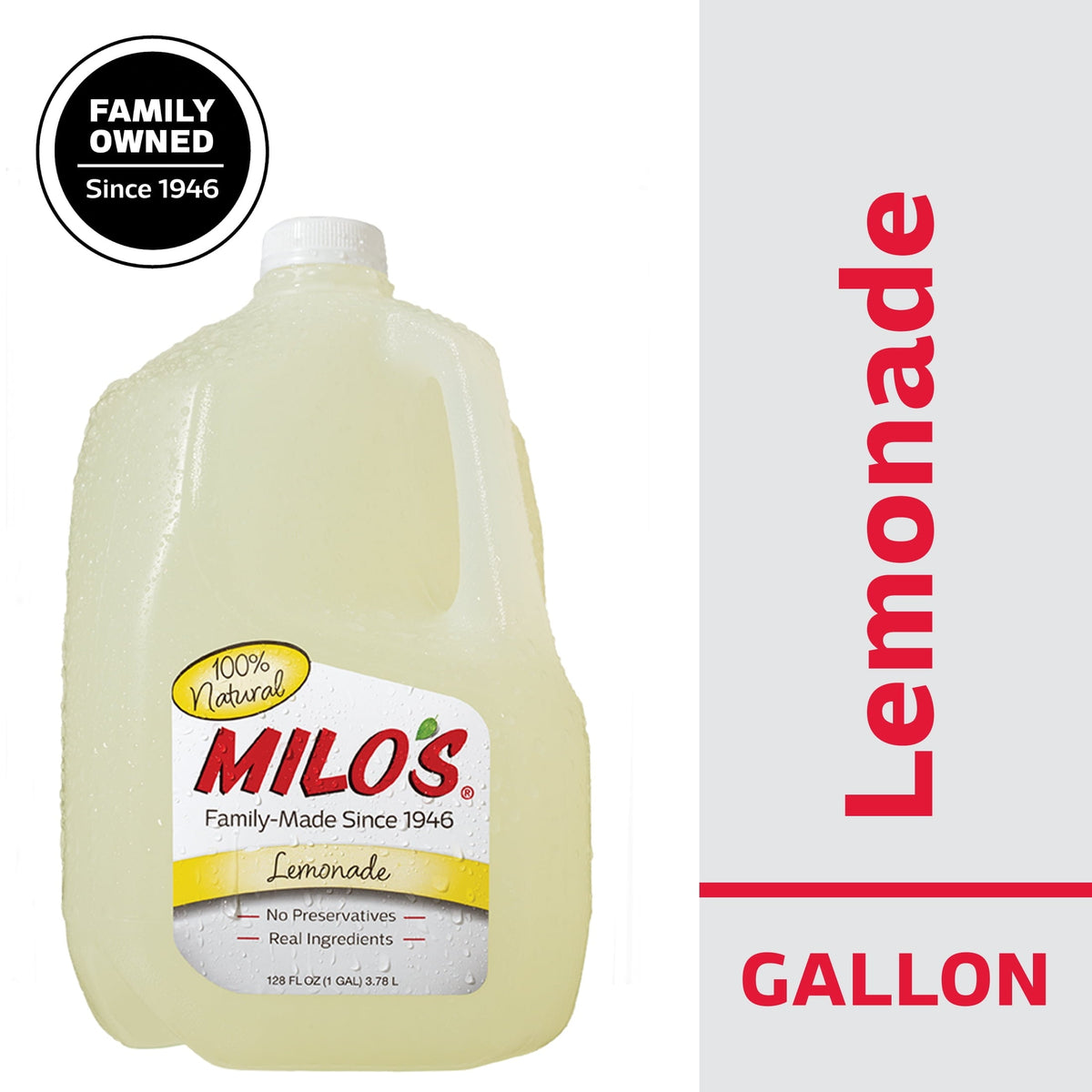 Milo's Lemonade Juice Drink, 100% Natural, 20 fl oz Refrigerated Bottle