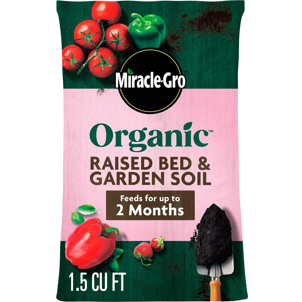 Miracle-Gro Organic Raised Bed & Garden Soil, 1.5 Cubic Feet