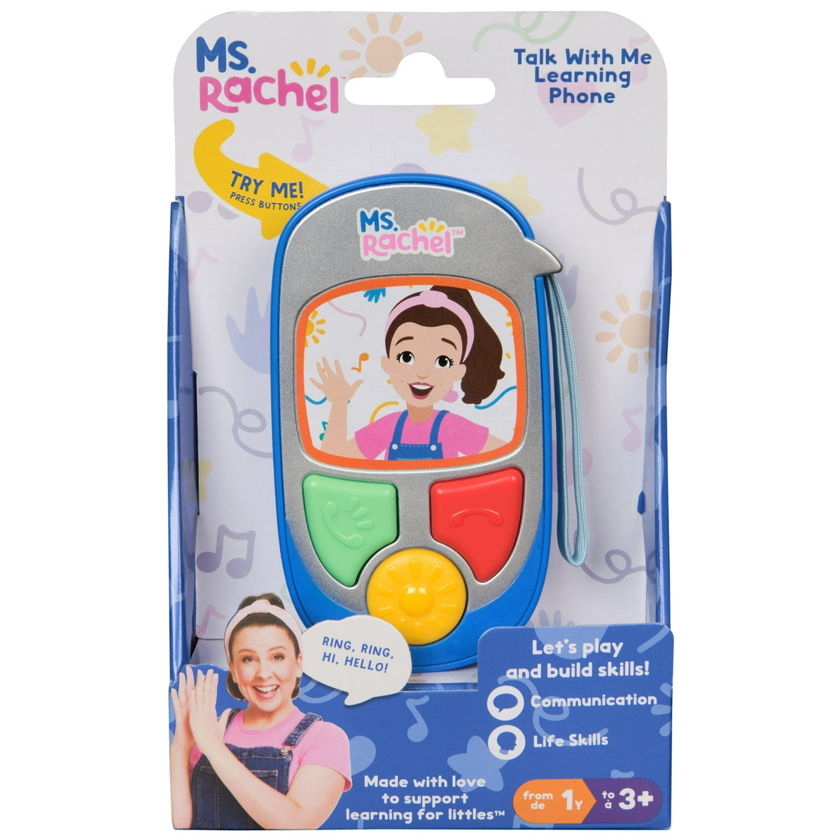 Ms. Rachel Electronic Talk with Me Learning Phone with Conversational Phrases For Kids Ages 1+