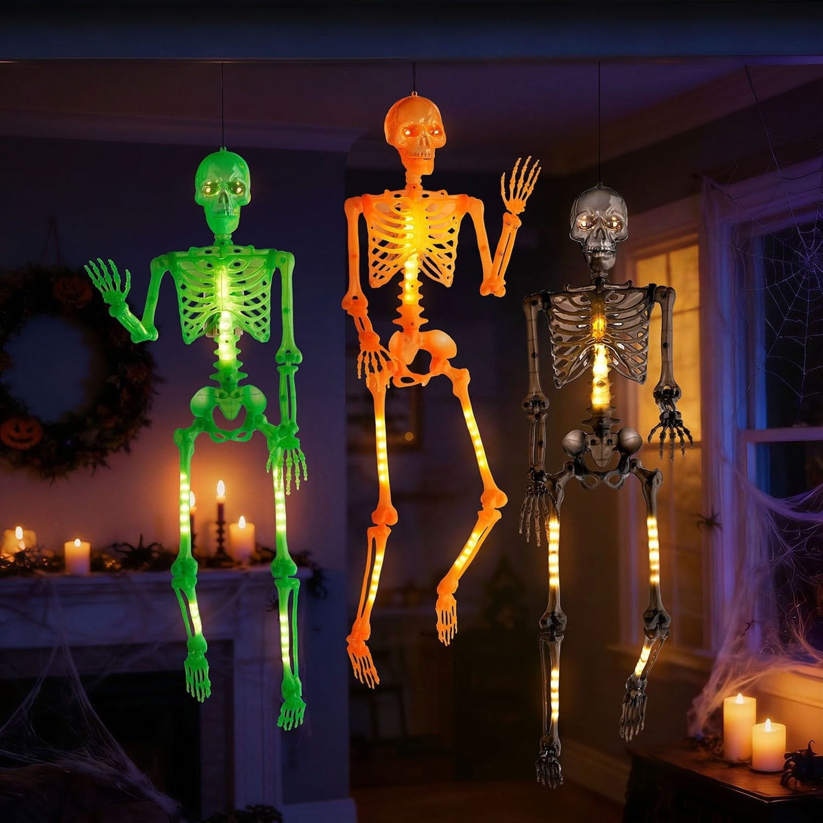 Member's Mark Pre-Lit Skeletons, Set of 3