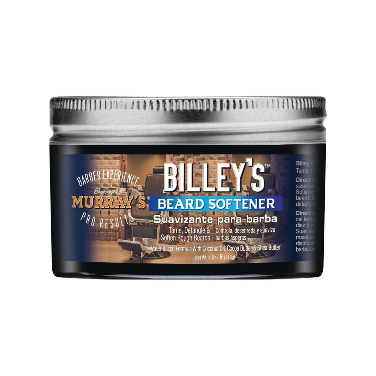 Murrays Billy's Beard Softener, 4 oz., Detangling, Facial Hair, for Men, Cream