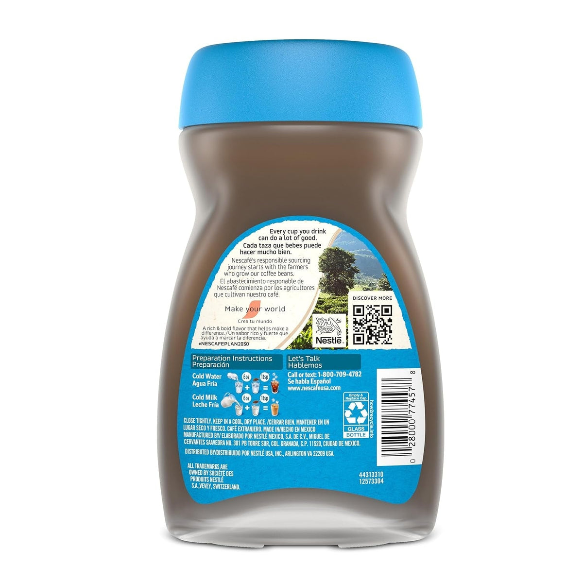 NESCAFÉ Ice Roast Instant Iced Coffee, 2 Jars 6 oz | Instant coffee, roasted for iced; 2 jars, 6 oz each