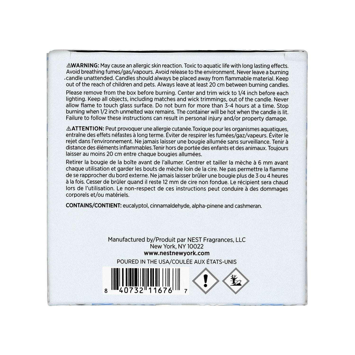NEST New York Blue Cypress & Snow Classic Candle, 8.1 oz.