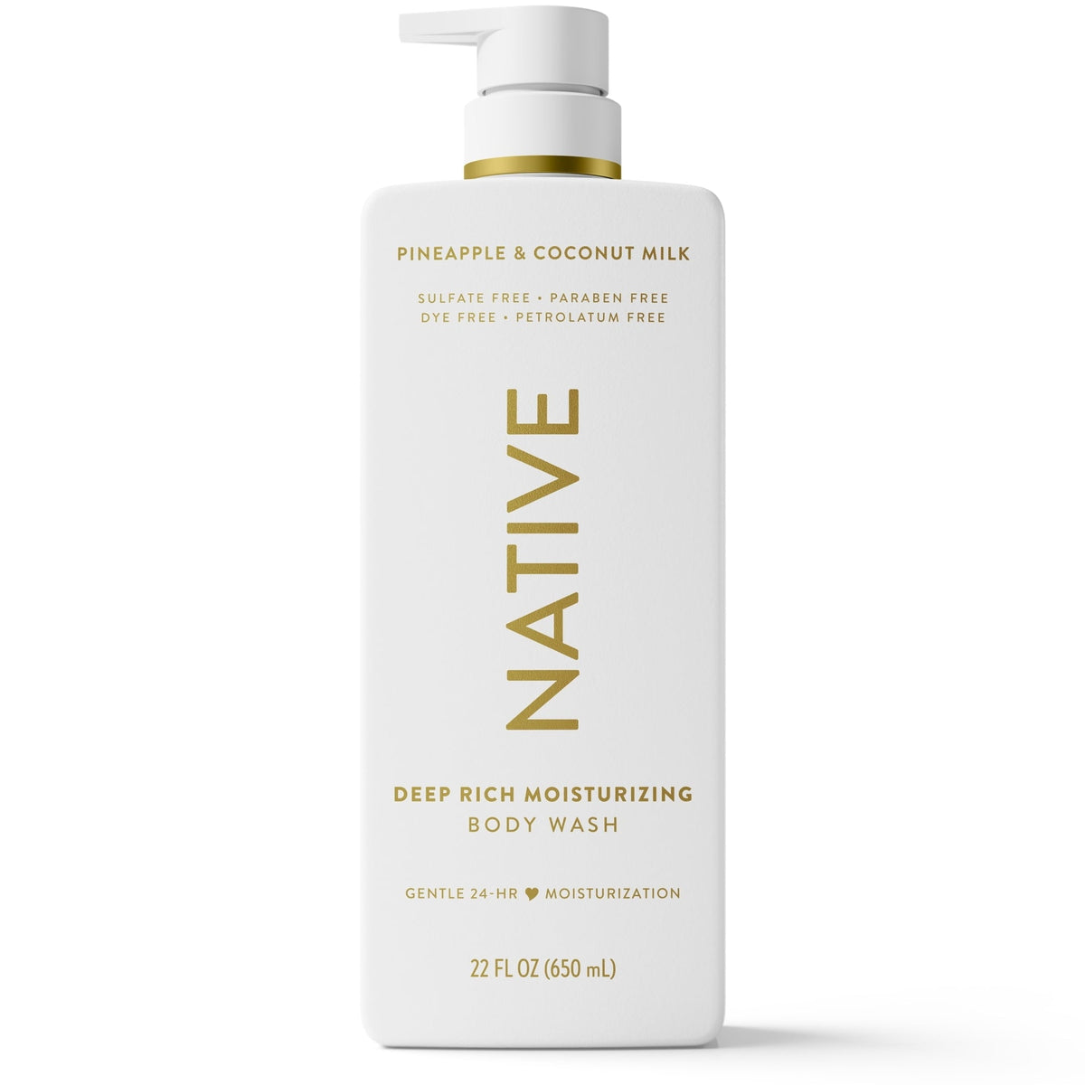 Native Moisturizing Body Wash, Pineapple & Coconut Milk, 22 fl oz