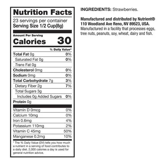 Nutrient Survival Freeze Dried Strawberries, 6-count, 138 Total Servings