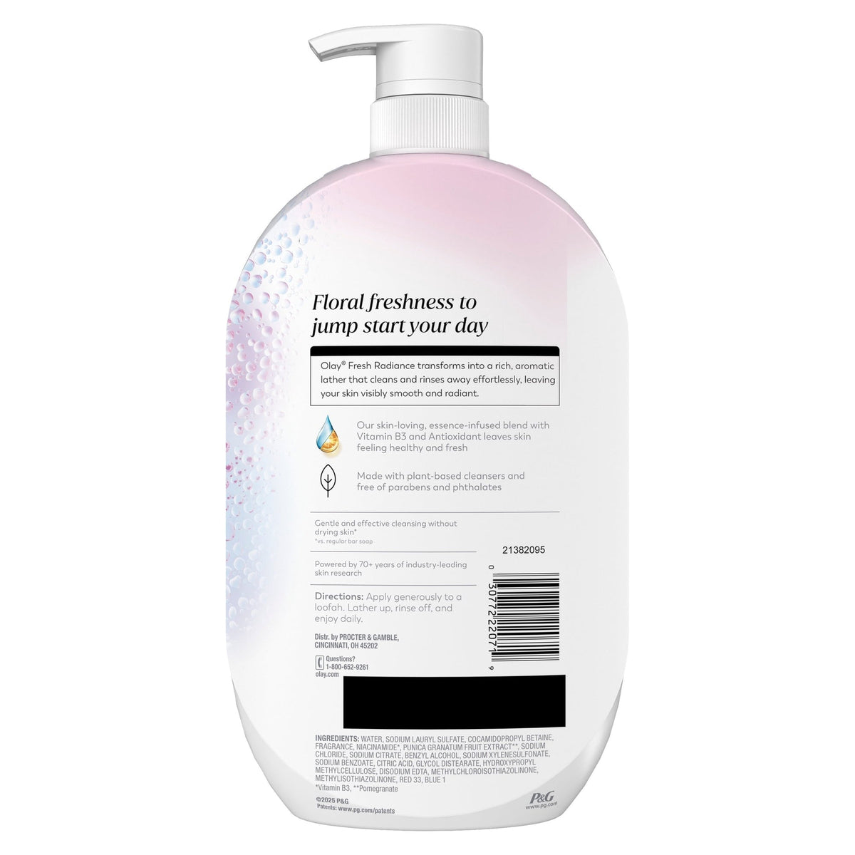 Olay Fresh Radiance Body Wash, Orchid & Black Currant, with Vitamin B3, 35oz