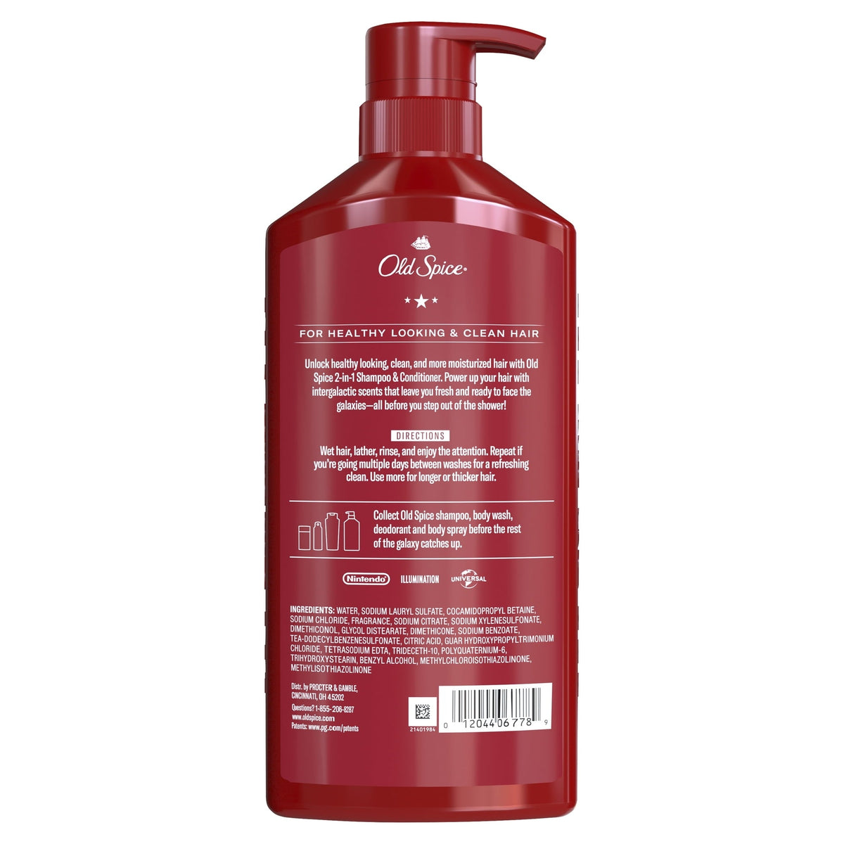 (3 PACK ) Old Spice 2-in-1 Mens Shampoo and Conditioner, Cosmic Quest, Old Spice x The Super Mario Galaxy Movie, 21.9 fl oz