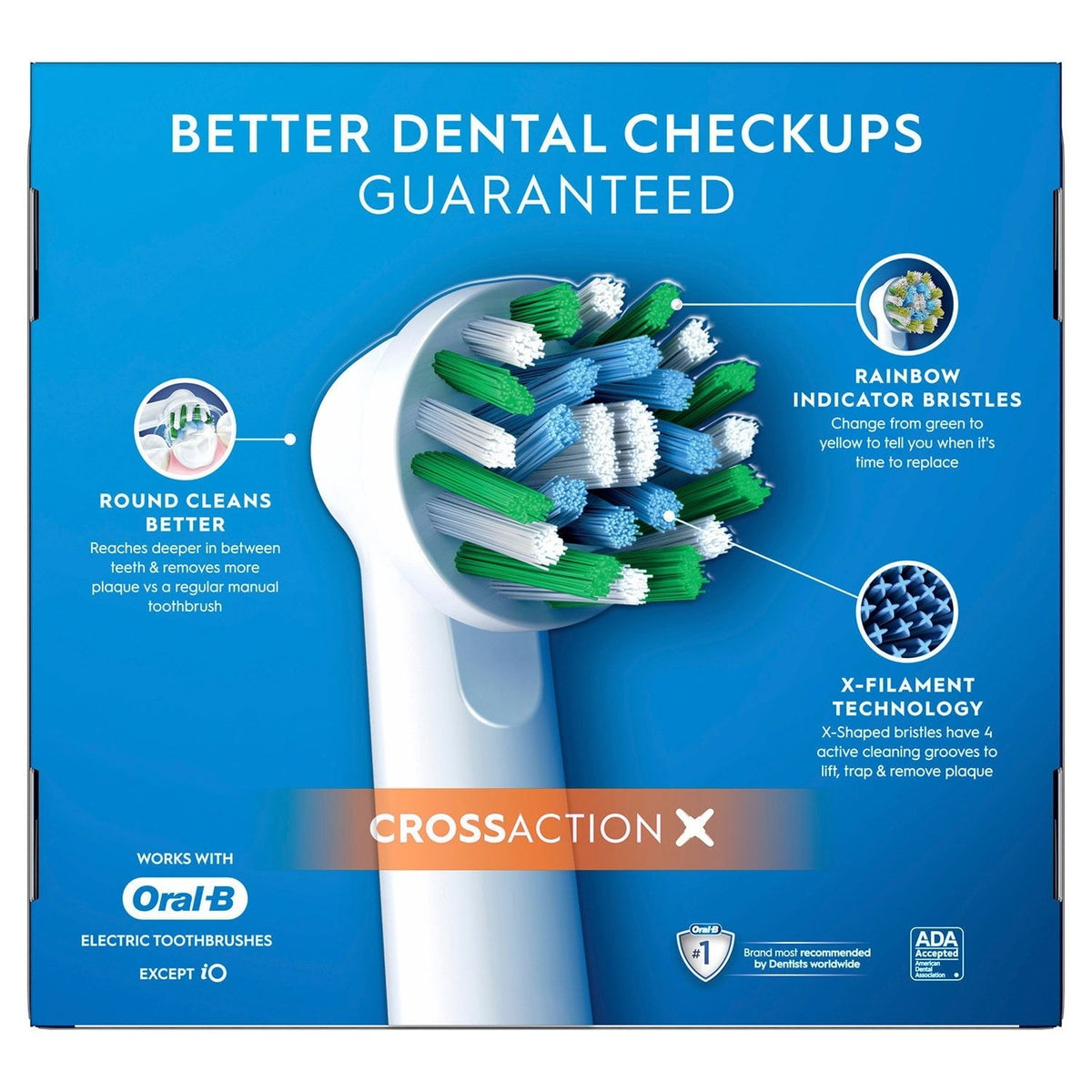 Oral-B CrossAction X Replacement Brush Heads, 10 ct.