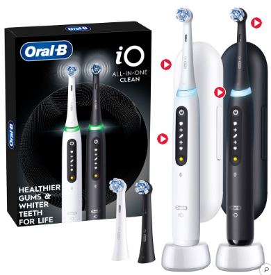 Oral-B iO Series 5 All-in-One Clean Rechargeable Electric Toothbrush, 2-pack