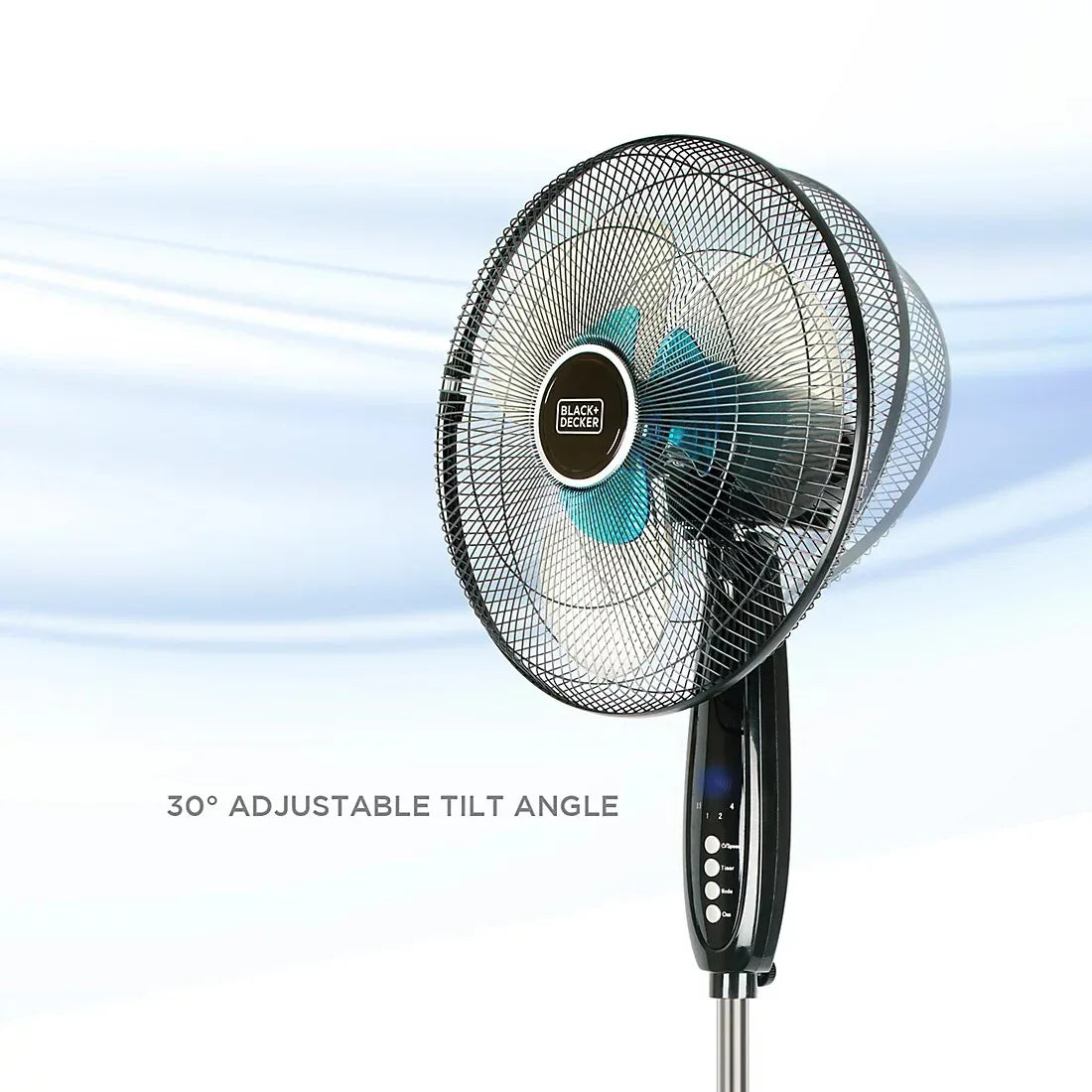 Black + Decker 16" Oscillating Pedestal Fan with Remote Control
