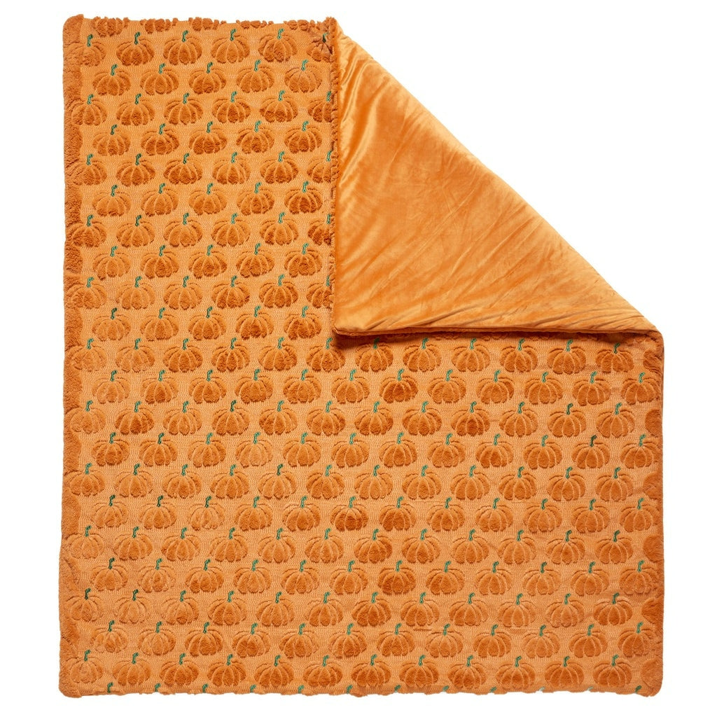 Halloween Embroidered Faux Fur Throw