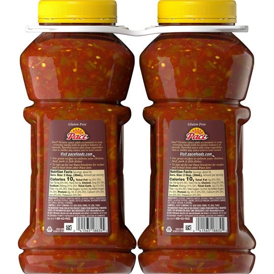 Pace Original Picante Sauce, Medium Heat, 38 oz, 2-count