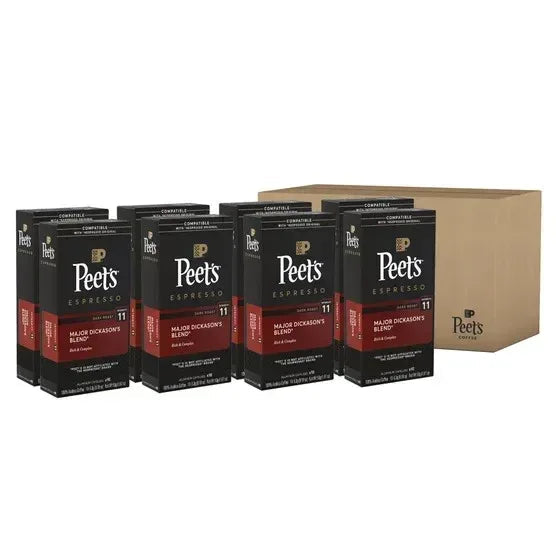 Peet's Coffee Nespresso Compatible Capsules, 80-count, Major Dickason’s