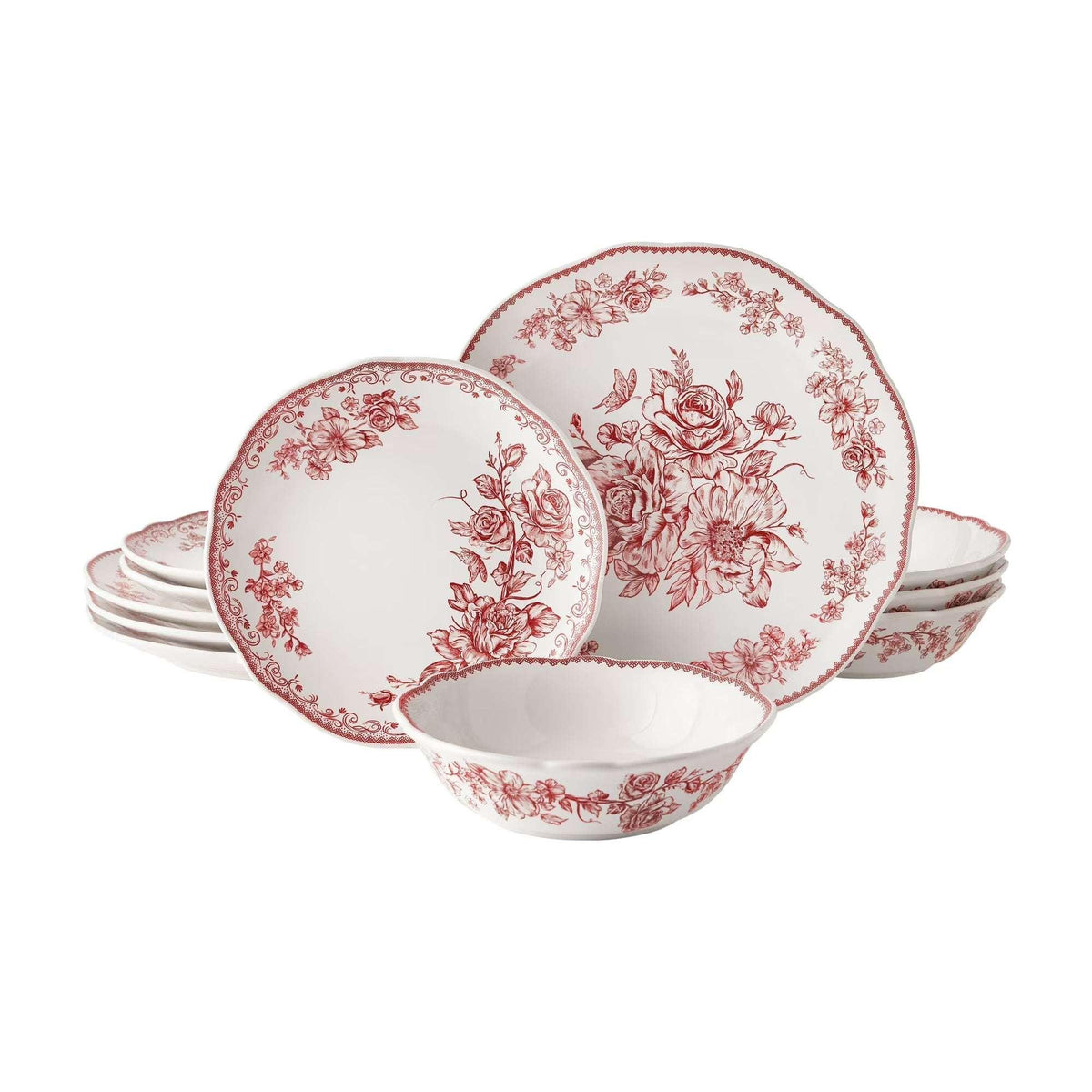 The Pioneer Woman Agatha 12-Piece Stoneware Dinnerware Set