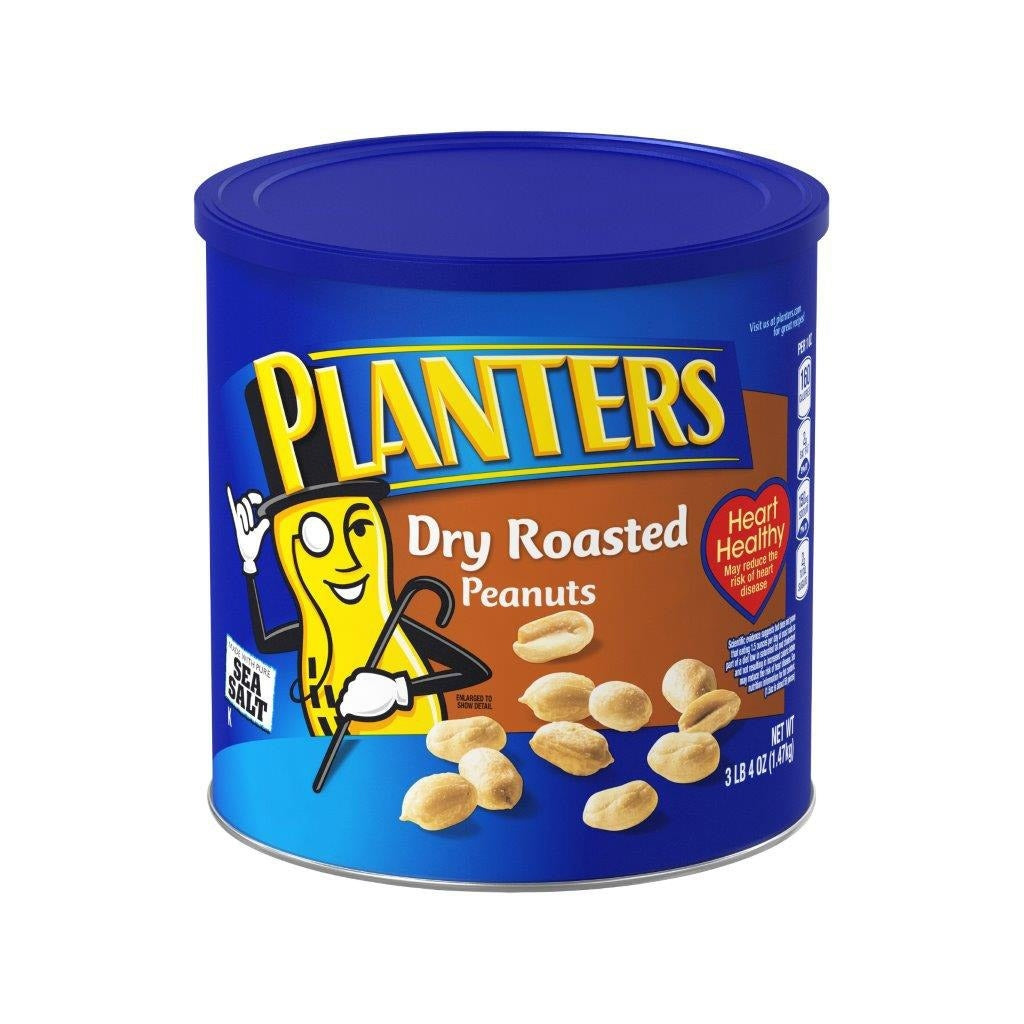 Planters Dry Roasted Peanuts, 3.25 lbs