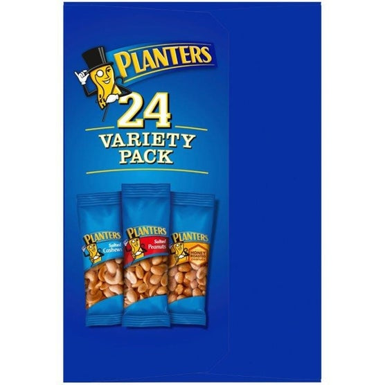 Planters, Cashew & Peanut, Variety Pack, 24-count