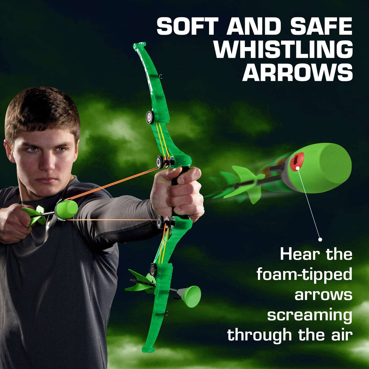 Zing Air Storm Z-tek Bow - Green: High-Powered Outdoor Archery Set for Action-Packed Fun and Precision Shooting, Green