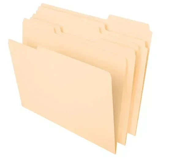 Member's Mark Manila File Folders, Letter, 1/3 Cut Assorted Tabs, 150 per Box