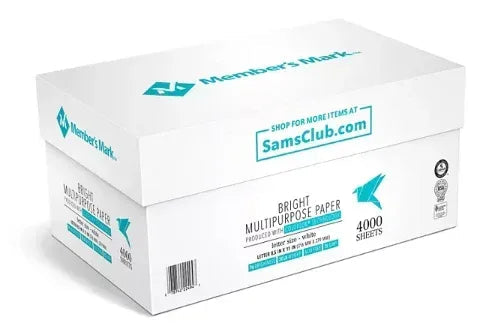 Member's Mark Bright White Multipurpose Paper, 8 Ream Case, 20 lb, 96 Bright, 8.5 x 11"