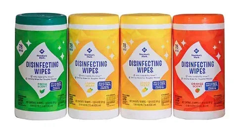 Member's Mark Disinfecting Wipes, Variety Pack 78 wipes/pk., 4 pk.