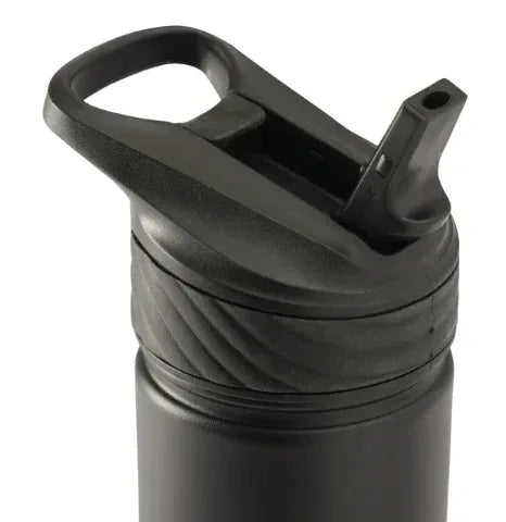 TAL Stainless Steel Ranger Water Bottle with Easy Sip Straw 26 oz, Black