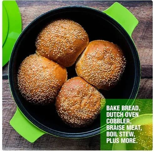 Granite Stone 5Qt Dutch Oven Ultra Durable Mineral & Diamond Nonstick Coating Dutch Oven Green