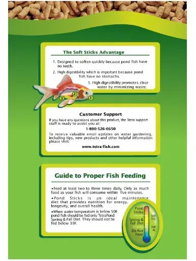Tetra Pond Sticks 2.65 Pounds, Pond Fish Food, for Goldfish and Ko