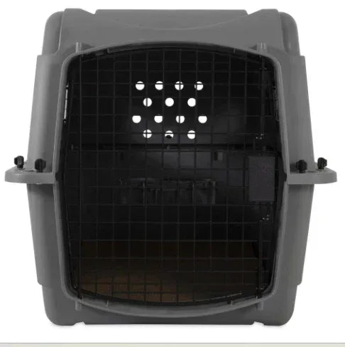 Petmate Sky Kennel IATA Complaint 28" Medium Dog Crate Travel Pet Carriers for Dogs 15-30 lb, Gray