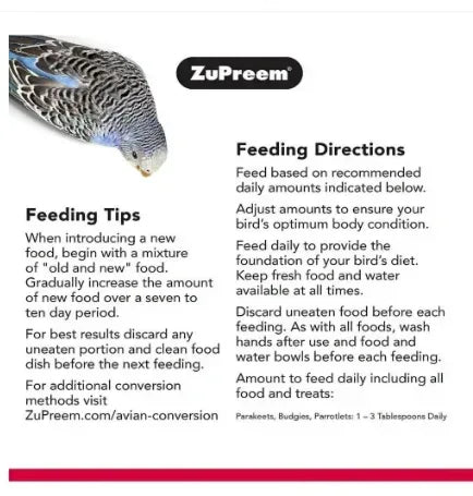 ZuPreem Smart Selects Everyday Feeding Bird Food for Small Birds, 2 lb bag